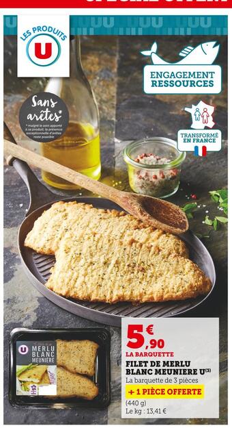 Super U U filet de merlu blanc meuniere offre