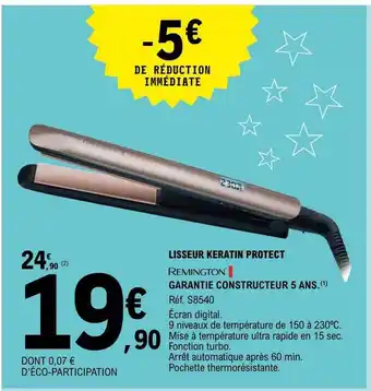 E.Leclerc Lisseur keratin protect remington offre