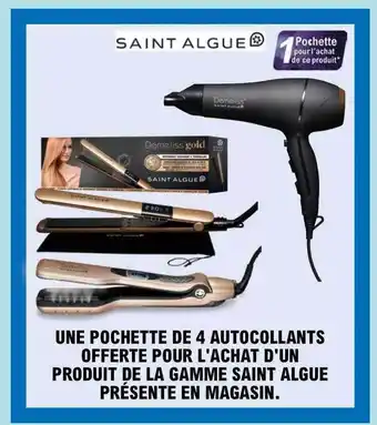 Une pochette de 4 autocollants offert pour l'achat d'un produit de la gamme saint algue