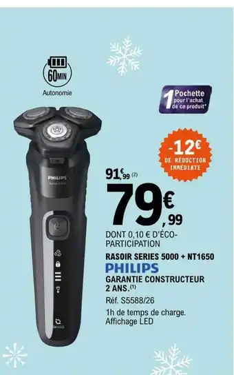 E.Leclerc Rasoir series 5000 + nt1650 philips offre