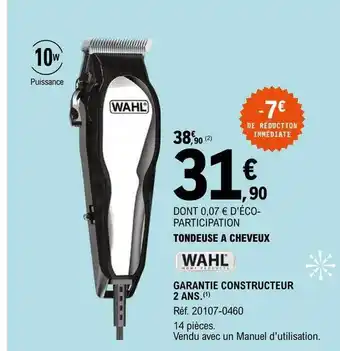 E.Leclerc Tondeuse à cheveux wahl offre