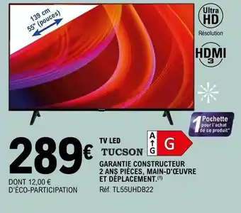 Tv led tucson 139 cm 55