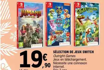 E.Leclerc Sélection de jeux switch offre