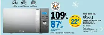 E.Leclerc Micro-ondes gril elsay offre