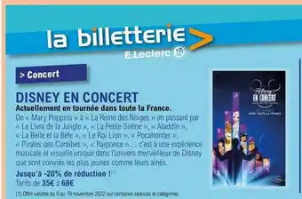 E.Leclerc Disney en concert offre