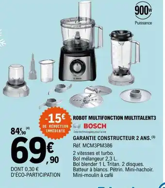 E.Leclerc Robot multifonction multitalents3 bosch offre