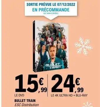 E.Leclerc Le dvd bullet train offre