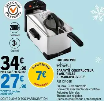 E.Leclerc Friteuse pro elsay offre