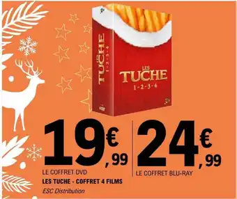 E.Leclerc Le coffret dvd les tuche - coffret 4 films, le coffret blu-ray offre