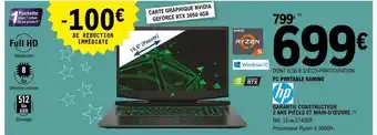 E.Leclerc Pc portable gaming hp 15,6 offre