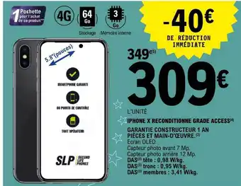E.Leclerc Iphone x reconditionné grade access offre
