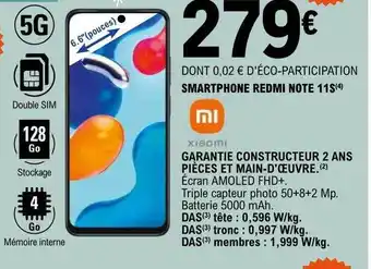 E.Leclerc Smartphone redmi note 11s xiaomi offre