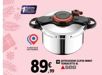 Autocuiseur clipso minut terracotta 9l seb