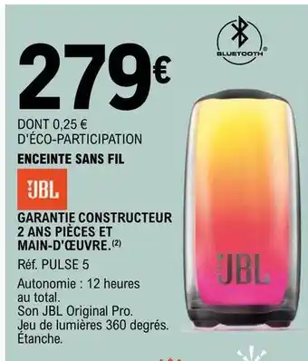 E.Leclerc Enceinte sans fil jbl offre