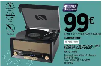 E.Leclerc Platine vinyle muse offre