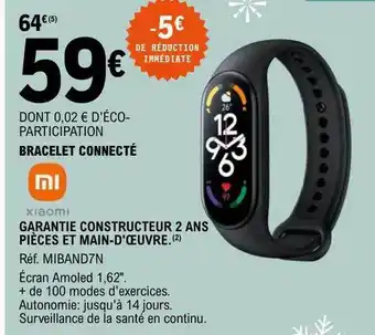 E.Leclerc Bracelet connecté xiaomi offre