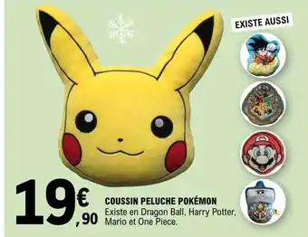 E.Leclerc Coussin peluche pokémon offre