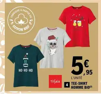 E.Leclerc Tee-shirt homme bio tissaia offre