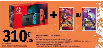 E.Leclerc Console switch + 1 jeu au choix offre