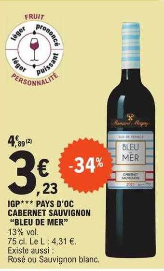 E.Leclerc Igp*** pays d'oc cabernet sauvignon offre