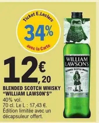 E.Leclerc Blended scotch whisky offre