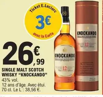E.Leclerc Single malt scotch whisky offre