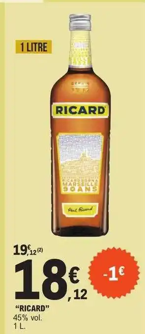 E.Leclerc Offre "ricard" chez e leclerc offre