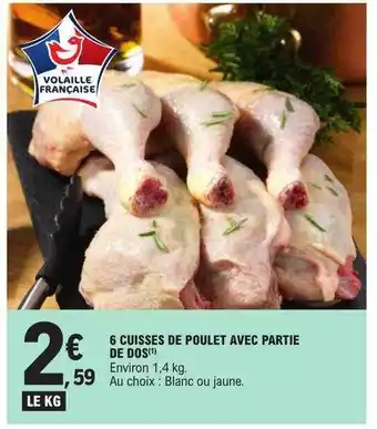 E.Leclerc 6 cuisses de poulet avec partie de dos offre