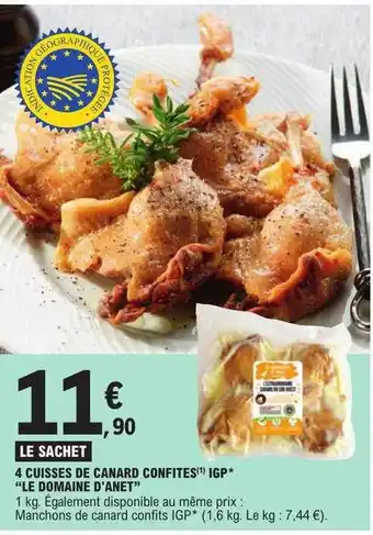 E.Leclerc 4 cuisses de canard confites igp offre