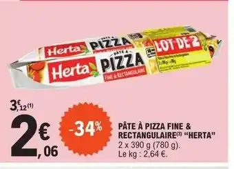 E.Leclerc Pâte à pizza fine & rectangulaire offre