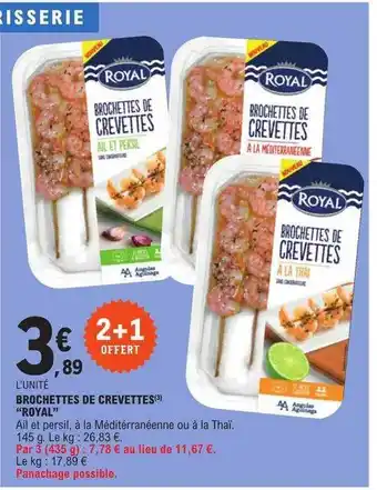 E.Leclerc Brochettes de crevettes offre
