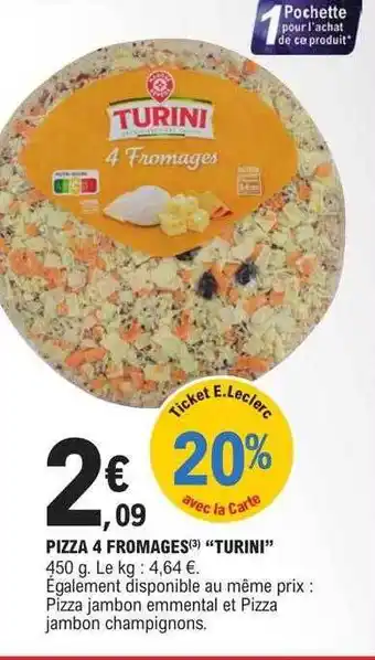 E.Leclerc Pizza 4 fromages offre