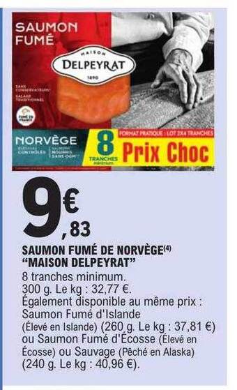 E.Leclerc Saumon fumé de norvège offre