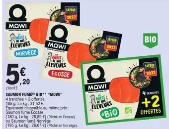E.Leclerc Saumon fumé bio offre