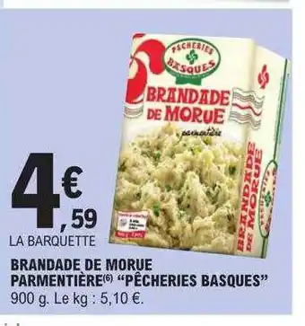 E.Leclerc Brandade de morue parmentière offre