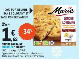 E.Leclerc Quiche lorraine surgelée offre