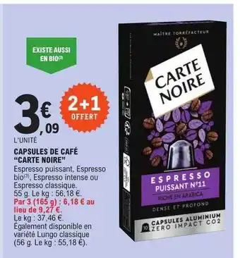 E.Leclerc Capsules de café offre