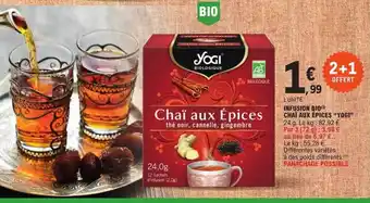 E.Leclerc Infusion bio chaï aux épices offre