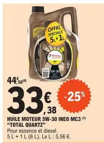 E.Leclerc Huile moteur 5w-30 ineo mc3 offre
