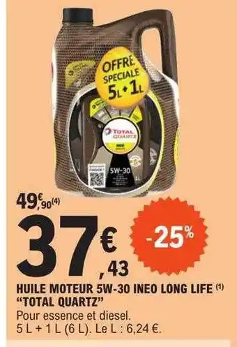 E.Leclerc Huile moteur 5w-30 ineo long life offre