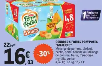 E.Leclerc Gourdes 5 fruits pom'potes offre