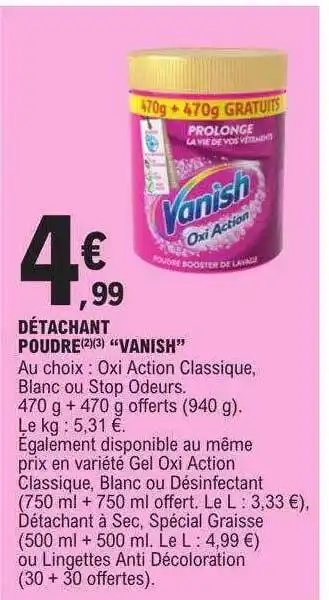 E.Leclerc Détachant poudre offre