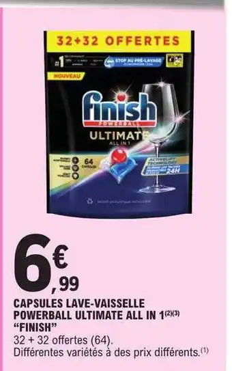 E.Leclerc Capsules lave-vaisselle powerball ultimate all in 1 offre