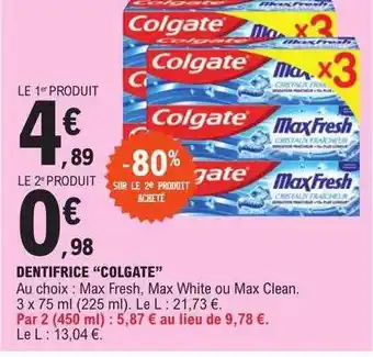 E.Leclerc Dentifrice offre