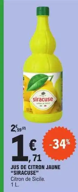 E.Leclerc Jus de citron jaune offre
