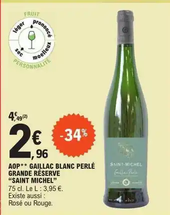 E.Leclerc Aop gaillac blanc perlé grande réserve offre