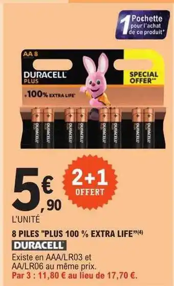E.Leclerc 8 piles offre