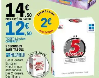 5 secondes sans tabous megableu