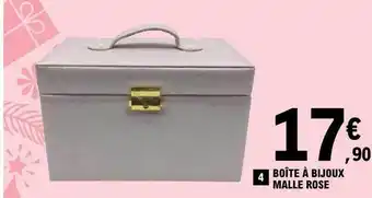 E.Leclerc Boîte à bijoux malle rose offre