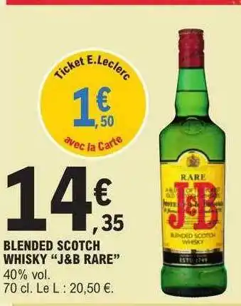 E.Leclerc Blended scotch whisky offre